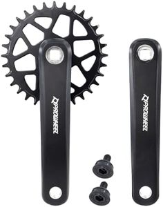 WEEROCK Prowheel Bike Crankset 1 Piece/Single 32T Charing Crank Set with 170mm Arm for Bicycles, MTB, Students Bikes Compatible with 6/7/8/9/10 Speeds Freewheel