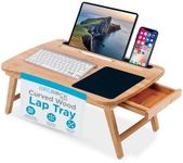 BIRDROCK HOME Curved Wood Lap Tray 