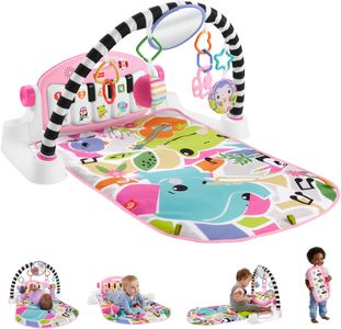 Fisher-Price Baby Activity Mat – Kick & Play Piano Gym, Pink, Musical Toy