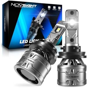 NOVSIGHT H11 LED Headlight Bulbs,400% Super Bright H11 H9 H8 LED Headlights,6500K Cool White High Low Beam Led H11 Fog lights,DRL,IP68 Waterproof Plug and Play,Pack of 2
