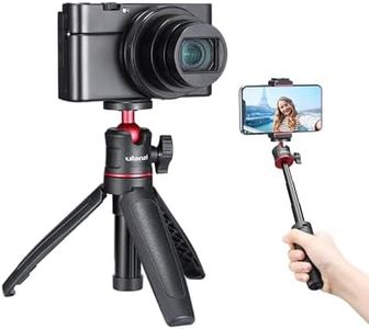 Black Mini Tripod for Camera, 1/4" Screw Universal for Sony/Canon/Nikon/Fujifilm Vlog Camera, Extendable Handheld Portable Vlogging Tripod Mount, Video Shooting Filming Table Stand