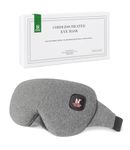 Aroma Season Heated Eye Mask, Warm Compress for Eyes, Cordless Heated Eye Masks, Block light, Rechargeable Washable Design, Gift for Men Women(Grey)