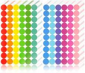 SallyFashion 2160PCS 3/4" Color Coding Labels, Garage Sale Stickers Price Tags Stickers Blank Yard Sale Circle Dot Stickers Self-Adhesive Writable Labels