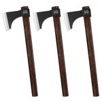 THRWCLUB Throwing Axe 3 Pack Set, 19-inch Throwing Tomahawk Axe with 1065 High Carbon Steel and Beech Wooden Handle, Well Balanced, Ideal for Axe Throwing Competition and Recreation