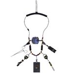 SF Fly Fishing Lanyard Neck loaded Necklace Adjustable Include Tippet, Plier, Zinger Retractor, Nippers, Hook Sharpener, Fly Patch & Floatant Bottle Holder