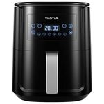 Tiastar Air Fryer 5.5L with Rapid Air Circulation,1700W Air Fryers for Home Use with 60 Minute Timer&Temperature, Nonstick Basket for Healthy Oil Free & Low Fat Cooking, Black (KZ-6012)