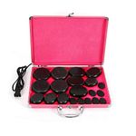 Hot Stones Massage Set, Massage Stone Set Basalt Hot Rocks Stones with Heater Kit Manual Back Massagers Equipment for Professional or Home spa, Massage Therapy, Relaxation, Healing, Pain Relief