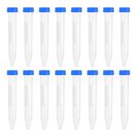 PATIKIL 15ML Plastic Centrifuge Tubes, 100 Pcs Conical Test Tube Container with Leak-Proof Blue Screw Caps and Graduated Marks for Laboratory Liquid