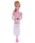 Toyshine Kally Fashion Doll with 3D Eyes, Folding Hands & Glittering Dress Pretend Play Gift for Girls Kids Role Play Toy for Age 3+,Model C