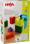 HABA 305463 - 3D Tile Game Cube Mix, Wooden Toy for Laying and Stacking, 19 Wooden Building Blocks, 10 Template Cards for Reconstruction, Toy from 3 Years