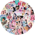 Female Singer Stickers, 50PCs, Aesthetic Vinyl Star Idol Stickers and Decals, Notebook Water Bottle Stickers, Kids Stickers for Hydro Flask, Car, Planner, Skateboard, Holiday Gifts Stickers [M]