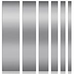 6 Pcs 304 Stainless Steel Strips Stainless Steel Sheet Metal Strips Finishing Sheet Metal Gap Filler Trim Strip for Kitchen DIY Craft 30 x 1/2, 1, 1.5, 2, 3, 4 Inch, 0.04 Inch Thickness