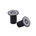 2 Pcs Bike Handlebar Bar End Plugs Aluminum Bicycle Comfortable Handlebar Rubber Grips Accessory for Most Bicycle (Circinate)