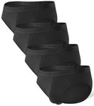 DAVID ARCHY Men's Underwear Briefs Micro Modal Dual Pouch Briefs Support Pouch Comfortable Soft Briefs for Men 4 Or 7 Pack, Black, Large