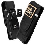 IronSeals Flashlight Holster Pouch Holder Flash Light Belt Pouch Carrying Case for 5"-7" Flashlight with Stretch Side Band