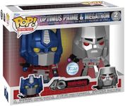 Funko Pop! Retro Toys: Transformers - Optimus Prime/Megatron 2 Pack - Metallic - Transformers Classic - Vinyl Collectible Figure - Gift Idea - Official Merchandise - TV Fans