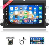 Android 13 Stereo Radio for Ford F150 F250 F350 Fusion Edge Explorer Taurus Freestar, Rimoody 7” Touch Screen Support GPS Navigation WiFi Bluetooth FM/RDS Radio EQ 3USB Split Screen + Backup Camera