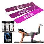 Resistant Booty Bands For Women- Squat Bands For Butt Resistence Pink Resistance Mini Bands Set by Iron Core Fitness, Red Blush. 3 Pack