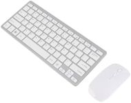 2.4G Wireless Keyboard and Mouse Combo, 78 Keys Slim Keyboard & Mute Button, Office Keyboard Mouse Set with USB Receiver, Battery Powered, Lightweight & Portable for Desktop, Mobile, Tablets (Silver)