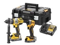 DEWALT DCK2052 18v XR Cordless Brushless Combi Drill and Impact Driver 1 x 1.7ah & 1 x 5ah Li-ion Powerstack