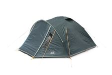 Vango Tay 400 4-Person Tent with Waterproof PE Groundsheet and Fast Pack Tent Bag - Deep Blue