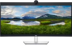 Dell 34" (86.36 cm) Curved Video Conferencing Monitor-P3424WEB, 3440x1440@60Hz, HDMI, DP 1.2, RJ45, Headphone Jack 3.5mm, 2xUSB 3.2 Gen1 Type-C, 1xUSB 3.2 Gen1 Type-B, 3xUSB 3.2 Gen1 Type-A