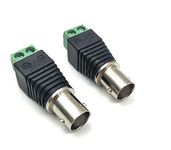 INVENTO 2Pcs DC Female BNC Connector to Screw Terminal Balun Connector Coaxial Cat5 For CCTV Camera, Video Adaptor, DC Connections, DIY Projects