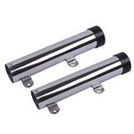 NUZAMAS 2X Stainless Steel Fishing Rod Holders Flush Mount Mounting 316 Marine Grade for Boat Transom Mounted with Weld Brackets