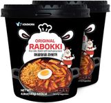 KINIKORA Premium Instant Rabokki Cup - (Original Flavor, Pack of 2) Korean Ramen & Tteokbokki | Quick & Easy, Authentic Street Food