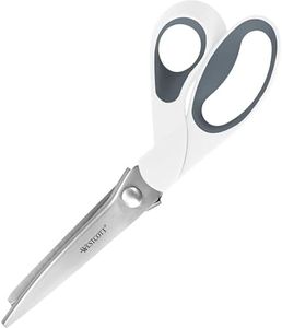 Westcott 15983-001 Ciseau cranteur, poignées ergonomiques, 24,2 cm, blanc/gris