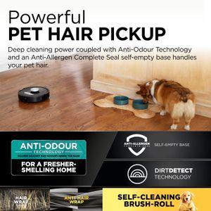 Shark PowerDetect Robot Vacuum – Black, Smart Sensor Cleaning
