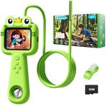 Kids Borescope with Light Borescope Snake Camera for Kids Rechargeable STEM Science Educational Outdoor Toy with 32GB Card Nature Exploration Birthday Gift for Boys & Girls Ages 4,5,6,7,8,9,10,11,12