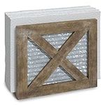 Barnyard Designs Rustic Wood and Galvanized Metal Napkin Holder, Primitive Vintage Farmhouse Paper Napkin Storage Dispenser, Brown/Galvanized Metal, 17 x 14cm