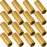 Dunzy 16 Pcs Trailer Leaf Spring Bushing Kit Shackle Bushings Brass Bushings Trailer Axle Bushing Tools for Trailer Axle Replace Double Eye Springs, ID 9/16" OD 11/16" (Bronze)