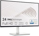 Dell S2425HS Monitor - 23.8 Inch, FHD (1920x1080) Display, 100Hz Refresh Rate 1500:1 Contrast Ratio, TÜV Rheinland Eye Comfort 4 Star, Integrated 2x5W Speaker, Height/Tilt/Swivel/Pivot - Ash White