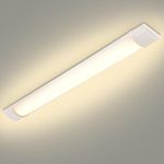 Bellanny 30W LED Batten Light, 3ft 90cm 3600LM 4000K Neutral White LED Tube Light, Low Profile Wall or Ceiling Surface Mounted Fitting for Ceiling of Home, Office, Workshop & Garage Lighting