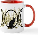 CafePress Triple Moon Art Series Cat Mug 11 oz (325 ml) Ceramic Coffee Mug