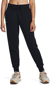 Under Armour Women's Ua Rival Fleece Jogger Sweatpants Black / / White