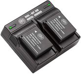 BM Premium 2-Pack of DMW-BLG10 Batteries and USB Dual Battery Charger for Panasonic Lumix DMC-GX80, DMC-GX85, DMC-ZS60, DMC-ZS100, DMC-GF6, DMC-GX7K, DMC-LX100K Digital Camera