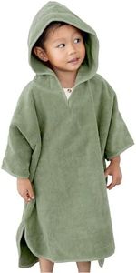 Natemia Hooded Towel Poncho – 100% Organic Cotton - Kids & Toddler Beach Towel with Hood - GOTS Certified - Gentle on Sensitive Skin - Cozy Swim & Bath Towel for Boys, Girls - Perfect Registry Gift