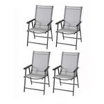 Warmiehomy 2pcs/4pcs/6pcs/8pcs Garden Chair, Outdoor Folding Chair Set, Patio Backyard Sunloungers with Durable Aluminum Structure for Garden,Terrace