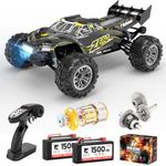 Hosim 1: 10 Brushless Rc Cars for Adults, Max 39+MPH Fast Remote Control Car for Boy, 4x4 High Speed Rc Truck All Terrains Off Road Rc Buggy Waterproof Hobby Grade Large Racing Toy Gift Monster Truck