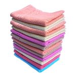 Space Fly Cotton Hand Towel | 500 GSM hand towels for wash basin | kitchen hand towels | gym towel for men workout | Face Towel for Women | Small Towel Travel Friendly | Hand Towel Set of 12