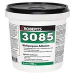 ROBERTS 3085-0 Multipurpose Carpet and Felt Back Vinyl Adhesive, 1 Quart, Beige