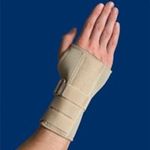 Pair of Thermoskin Wrist Brace Hand Brace Carpal Tunnel Brace with Dorsal Stay Black Right and Left Small Beige Large: Click on See more pictures for size chart