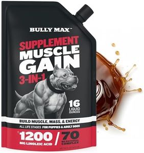 Bully Max 3-IN-1 Liquid Muscle Building Supplement For Dogs. For all breeds & ages. Clinically tested. #1-rated since 2008