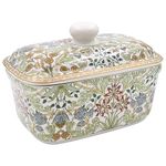 Lesser & Pavey Hyacinth Butter Dish with Lid for Kitchen & Home | Fine China Adorable Butter Dish | British Designed Butter Dishes for All Sizes of Butter - William Morris