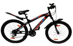 Hercules FX100 MTB Bike 18 Speed Shimano Gear System Cycle Front Shocker Suspension Hard Tail 26T Bicycle, Black, Men Women Boys, Age 13+Years (Frame: 19 Inch)