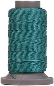 WUTA Leather Sewing Round Waxed Thread New 90 Meter Polyester Hand Sewing Line for Leather Work Cord Tool DIY (Peacock Blue, 0.55mm)