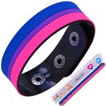 Ibestbuysell Rainbow Pride Bracelet for men and women Bi Pride Bisexual Bracelet lgbt gifts, Medium, Rubber, Agate